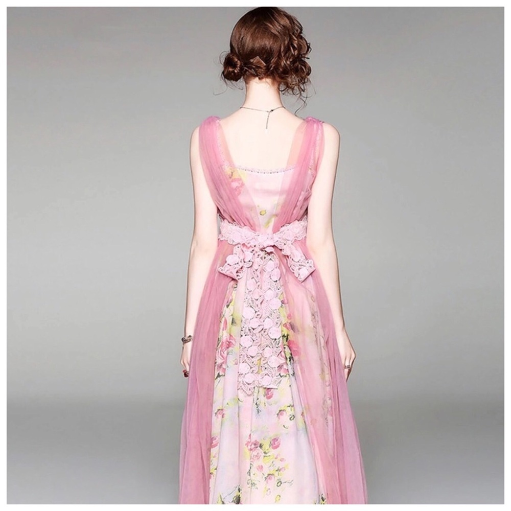 Blossom Pink Floral Removable Tulle Drew’s - Picture 3 of 8